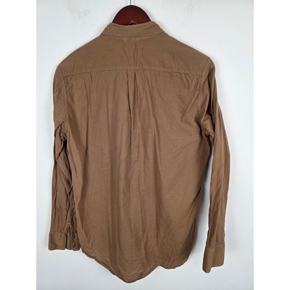Xirena Womens Button Down Long Sleeve Shirt Casual Top Brown XS - Picture 2 of 7